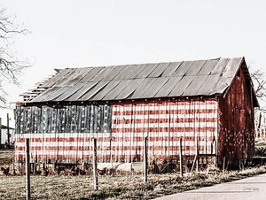 American Flag Barn By Jennifer Rigsby Giclee Canvas