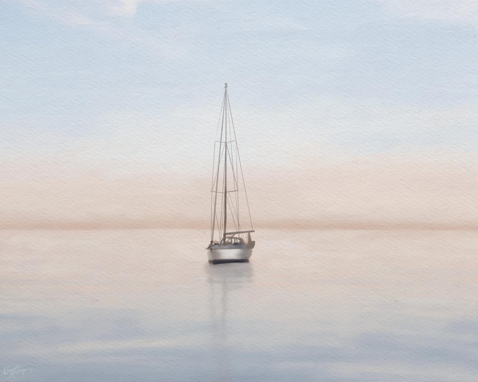 Quiet Morning Sail I By Elizabeth Medley Giclee Canvas