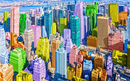 Colorful City Giclee Canvas