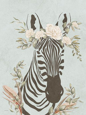 Safari Zebra Dreaming By Yass Naffas Designs Giclee Canvas