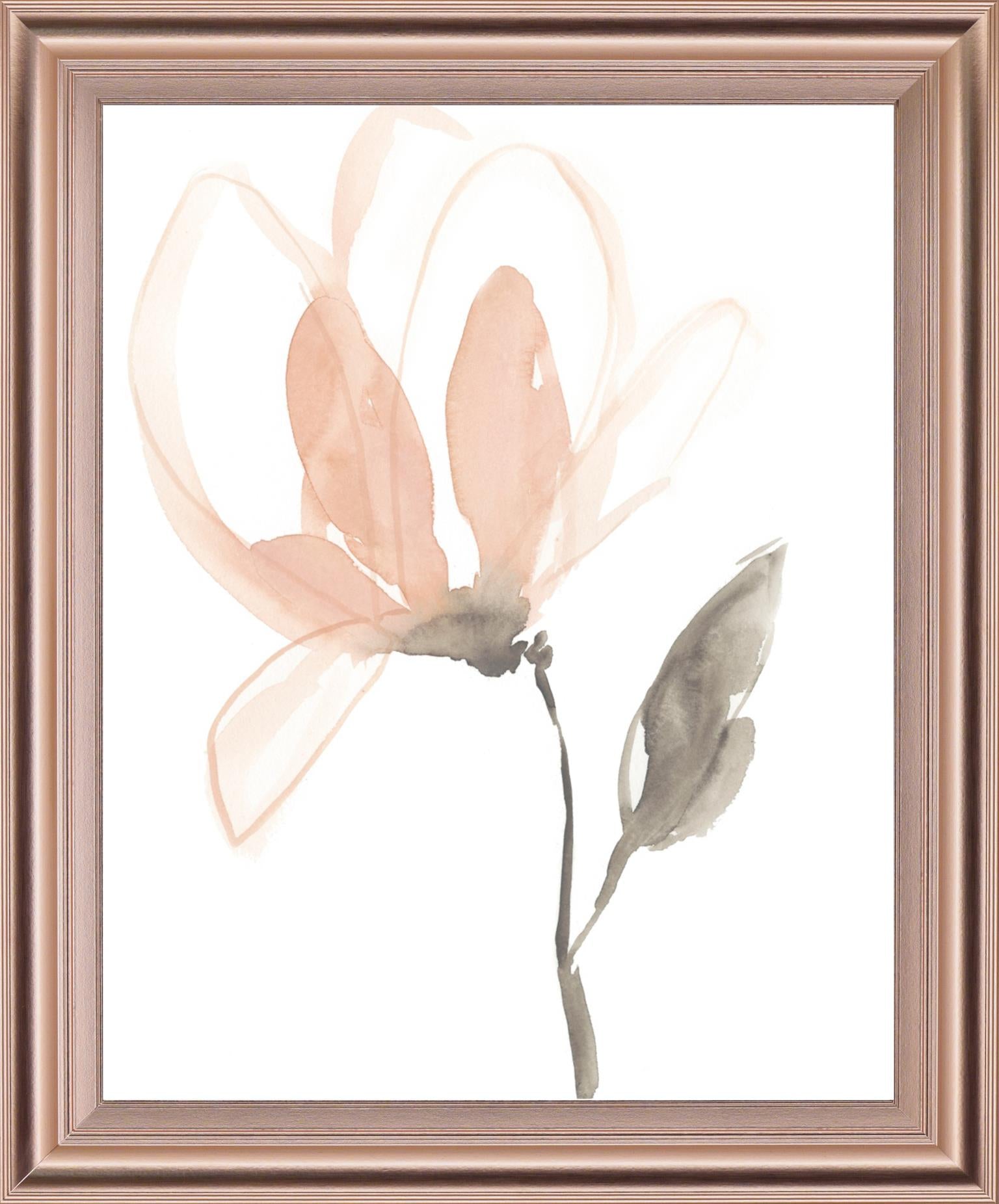 Blush Petals I By Jennifer Goldberger 28X34 Framed Print