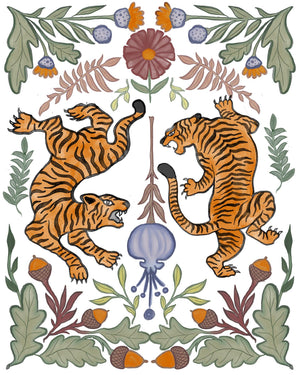 Tiger Duo By Elizabeth Medley Giclee Canvas