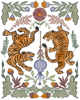Tiger Duo By Elizabeth Medley Giclee Canvas