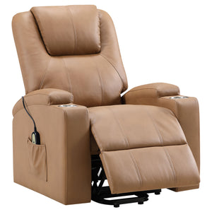 Armstrong Upholstered Power Lift Massage Recliner Black