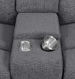 Bahrain Upholstered Motion Sofa Charcoal