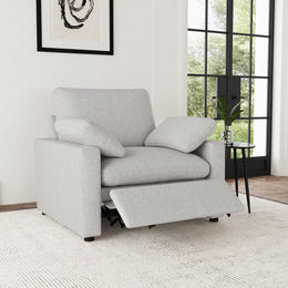 Collins Upholstered Power Recliner Chair Dark Grey