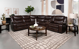 Sycamore Upholstered Power Reclining Sectional Sofa Grey