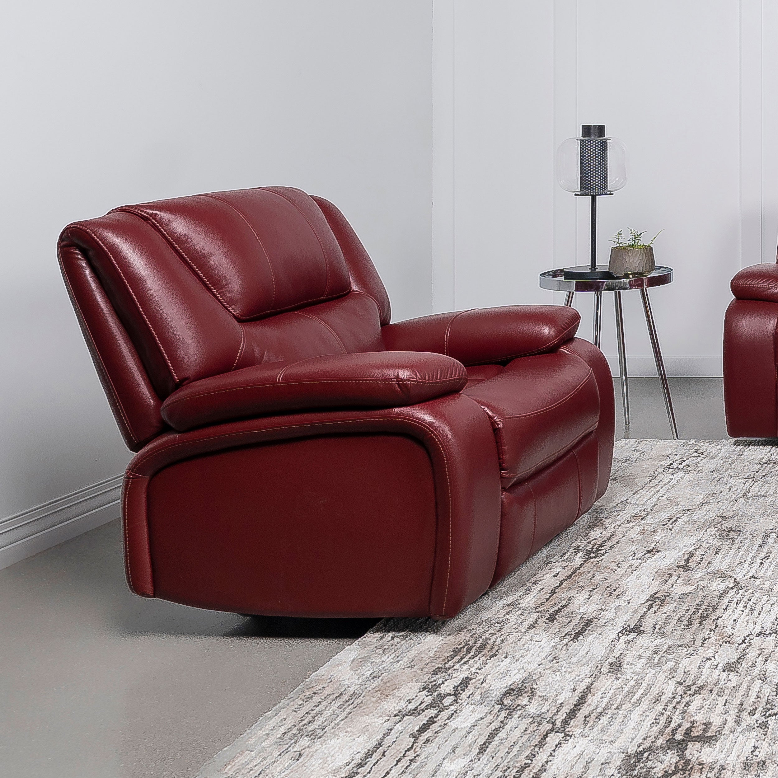 Camila Upholstered Glider Recliner Chair Black