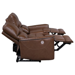 Greenfield Upholstered Power Reclining Sofa Dove Grey
