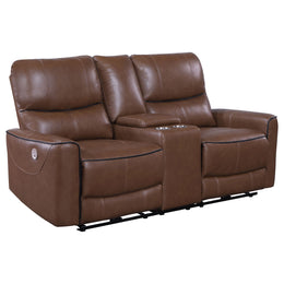 Greenfield Upholstered Power Reclining Loveseat Dove Grey