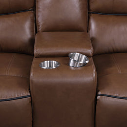 Greenfield Upholstered Power Reclining Loveseat Dove Grey