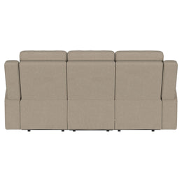 Brentwood Upholstered Motion Reclining Sofa Dark Charcoal