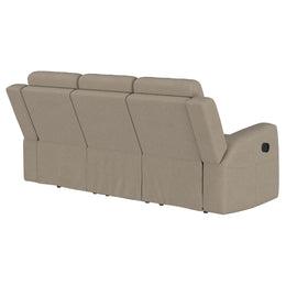 Brentwood Upholstered Motion Reclining Sofa Dark Charcoal