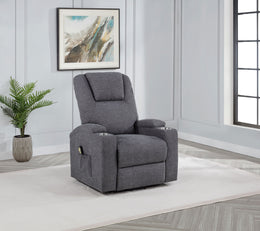 Louie Chenille Upholstered Power Lift Massage Chair