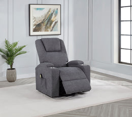 Louie Chenille Upholstered Power Lift Massage Chair