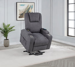 Louie Chenille Upholstered Power Lift Massage Chair