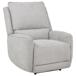 Sylmar Chenille Upholstered Power Recliner Dove Grey