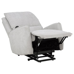 Sylmar Chenille Upholstered Dual Power Lift Recliner Grey