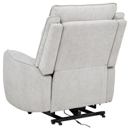 Sylmar Chenille Upholstered Dual Power Lift Recliner Grey