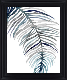 Blue Feathered Palm Ii By Emma Scarvey 28X34 Framed Print