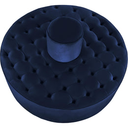 Meridian Banquet Navy Velvet Bench