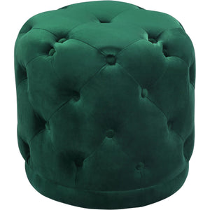 Meridian Harper Green Velvet Ottoman/Stool