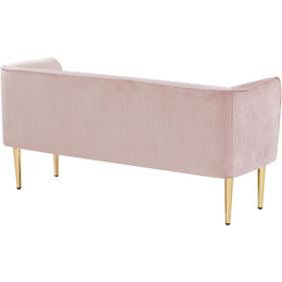 Meridian Audrey Pink Velvet Bench