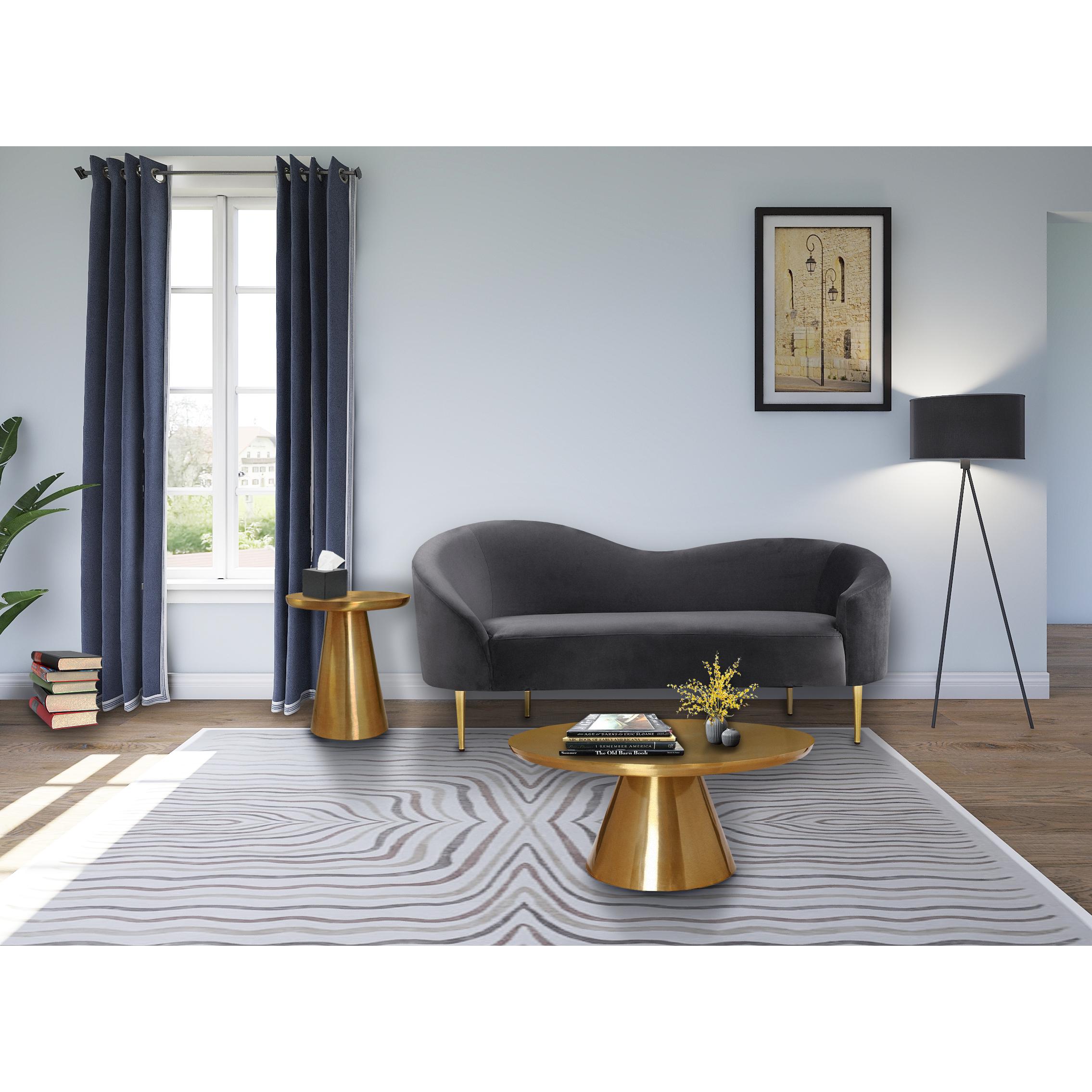 Meridian Martini Brushed Gold End Table