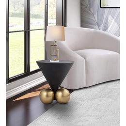 Meridian Naples Grey Cement End Table