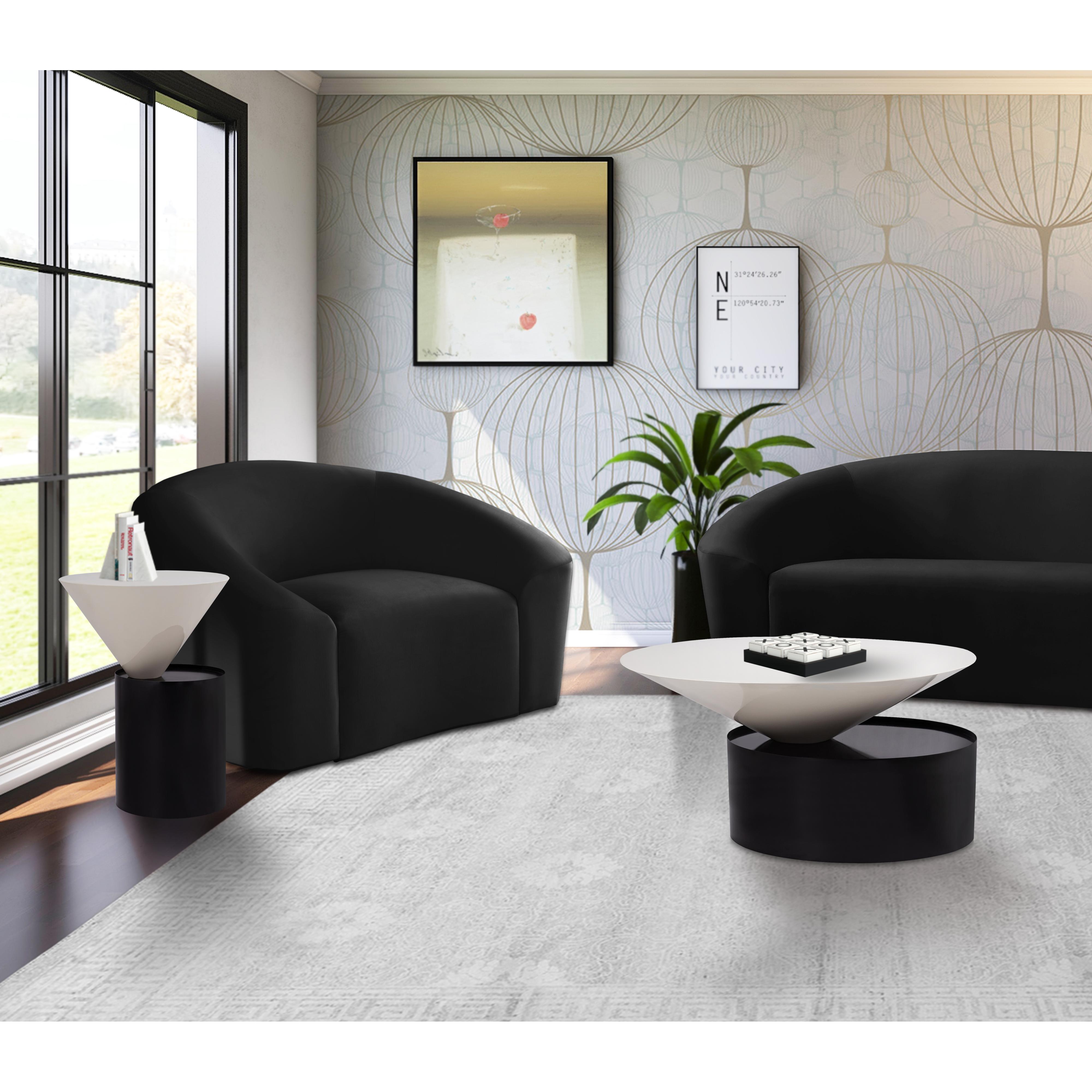 Meridian Damon White End Table