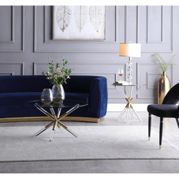 Meridian Mercury Acrylic/Gold Coffee Table
