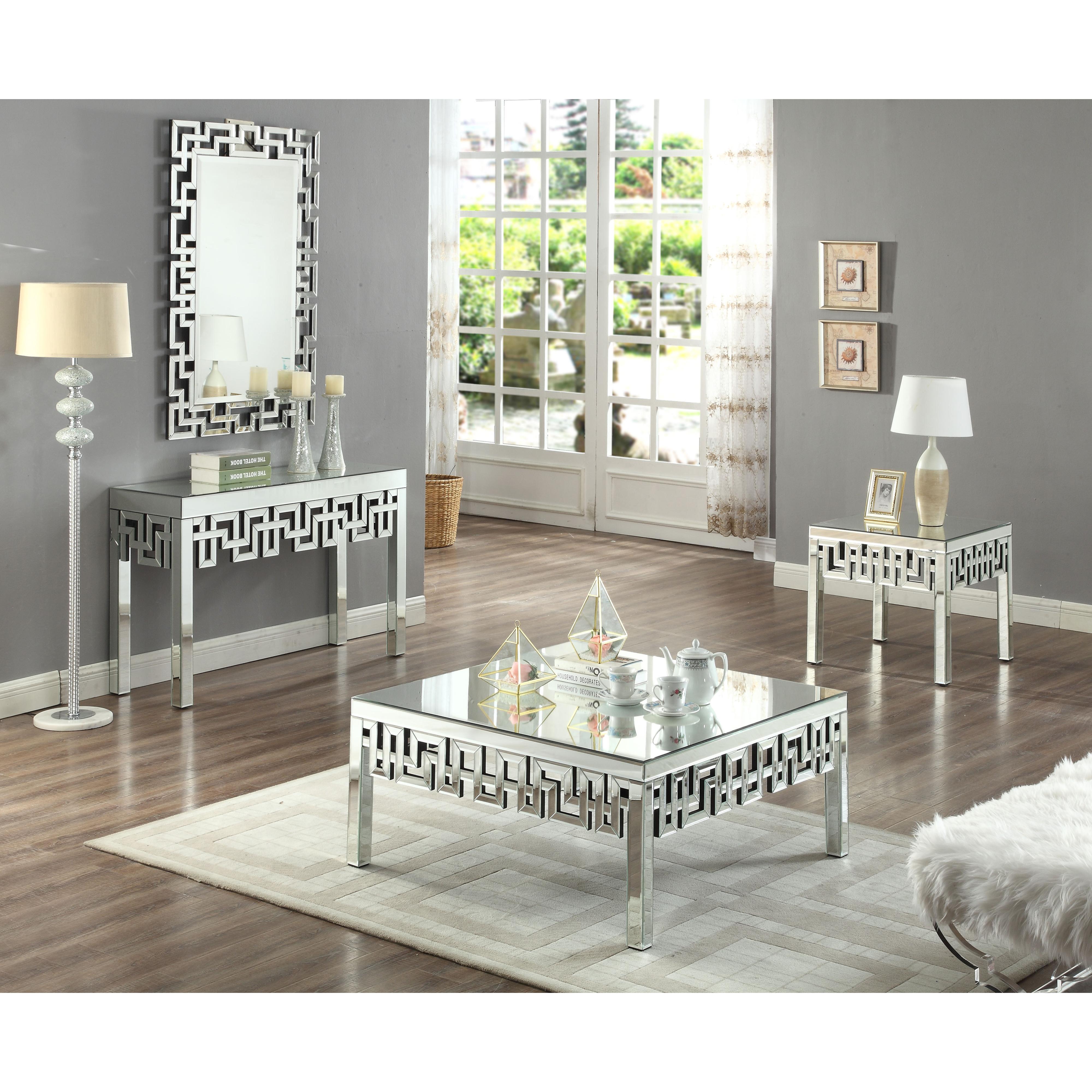 Meridian Aria Mirrored End Table