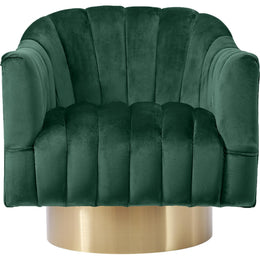Meridian Farrah Green Velvet Accent Chair