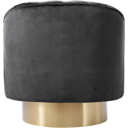 Meridian Farrah Grey Velvet Accent Chair