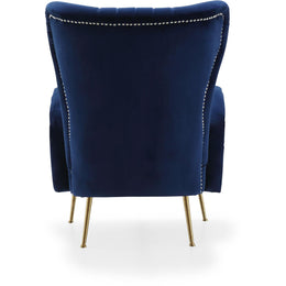 Meridian Opera Navy Velvet Accent Chair
