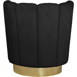 Meridian Lily Black Velvet Accent Chair
