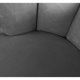 Meridian Lily Grey Velvet Accent Chair