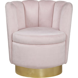 Meridian Lily Pink Velvet Accent Chair