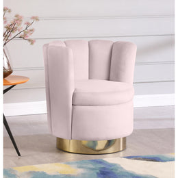 Meridian Lily Pink Velvet Accent Chair