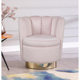 Meridian Lily Pink Velvet Accent Chair