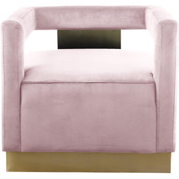 Meridian Armani Pink Velvet Accent Chair
