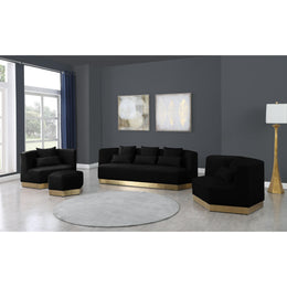 Meridian Marquis Black Velvet Chair