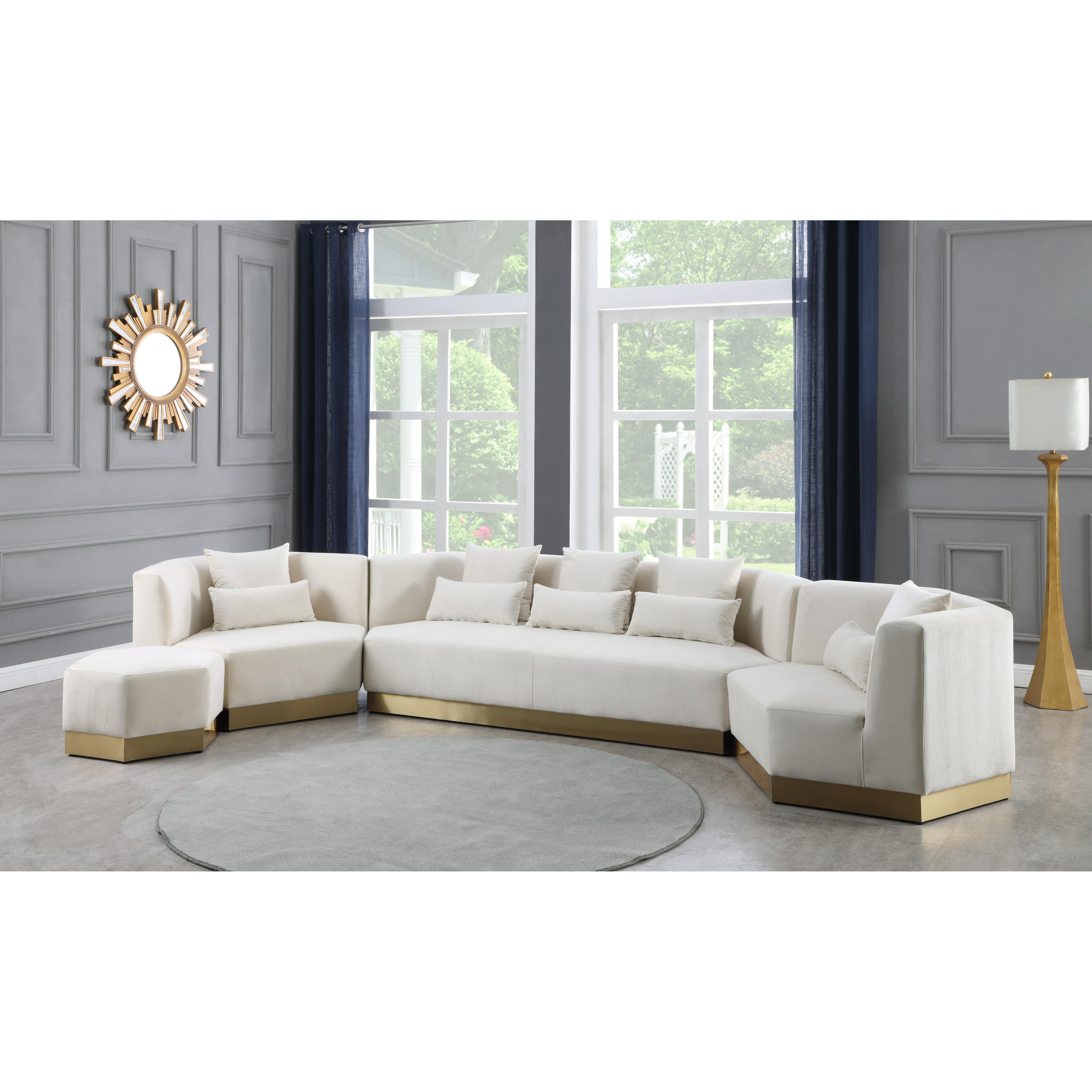 Meridian Marquis Cream Velvet Chair
