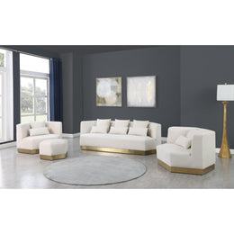 Meridian Marquis Cream Velvet Chair