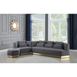 Meridian Marquis Grey Velvet Chair