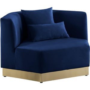 Meridian Marquis Navy Velvet Chair