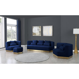 Meridian Marquis Navy Velvet Chair