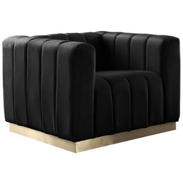 Meridian Marlon Black Velvet Chair