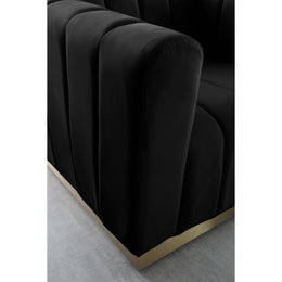 Meridian Marlon Black Velvet Chair