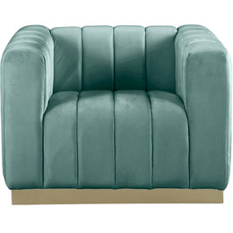Meridian Marlon Mint Velvet Chair